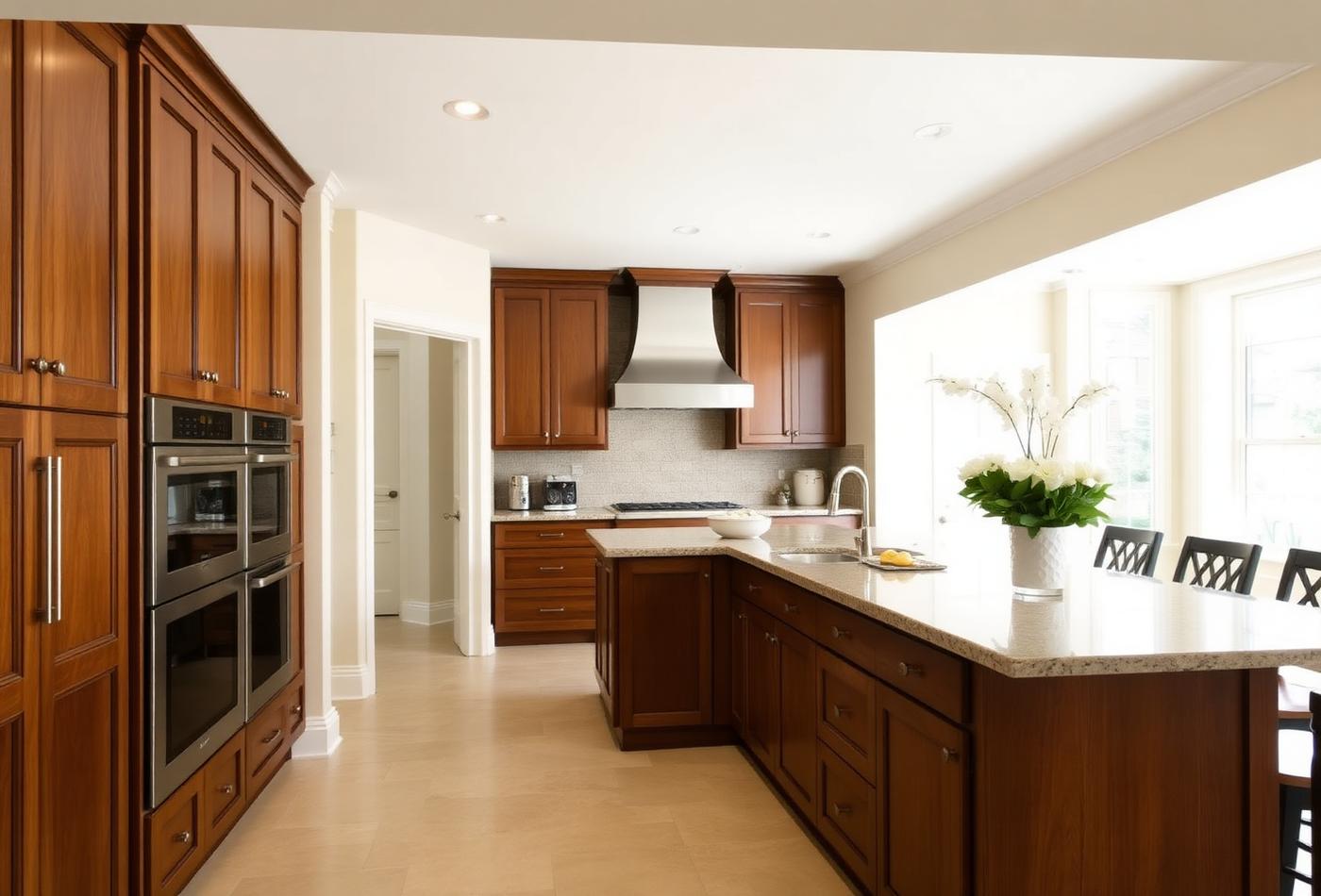 Finished custom kitchen after installation