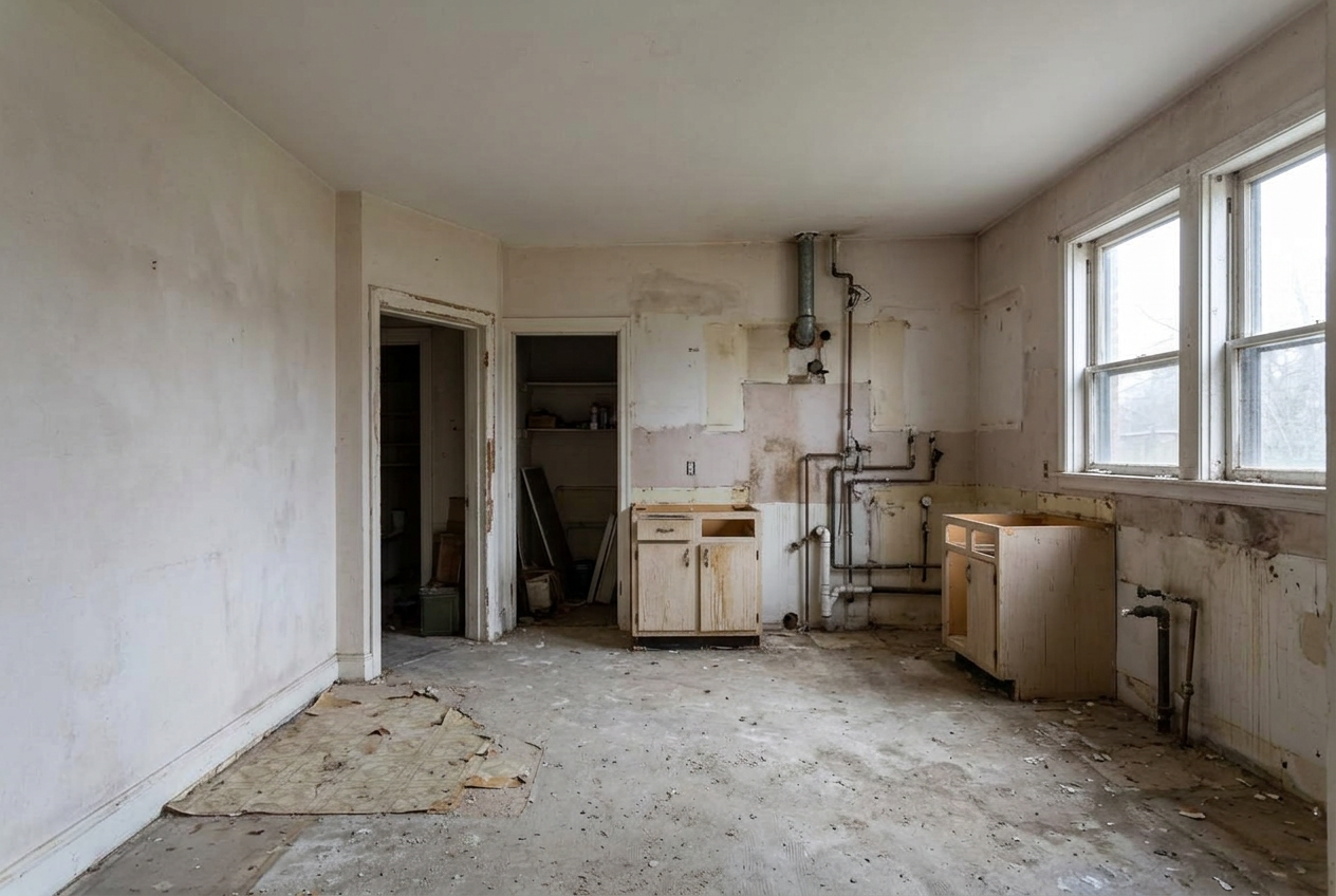 The same space before the work began